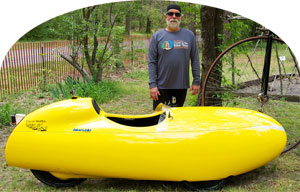 JQ and his velomobile